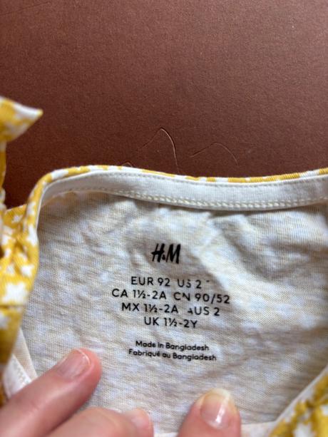 Ob/ šaty žluté - v.18/24 měs., h&m,92