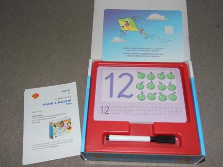 Dětská hra - psaní a mazání čísla,