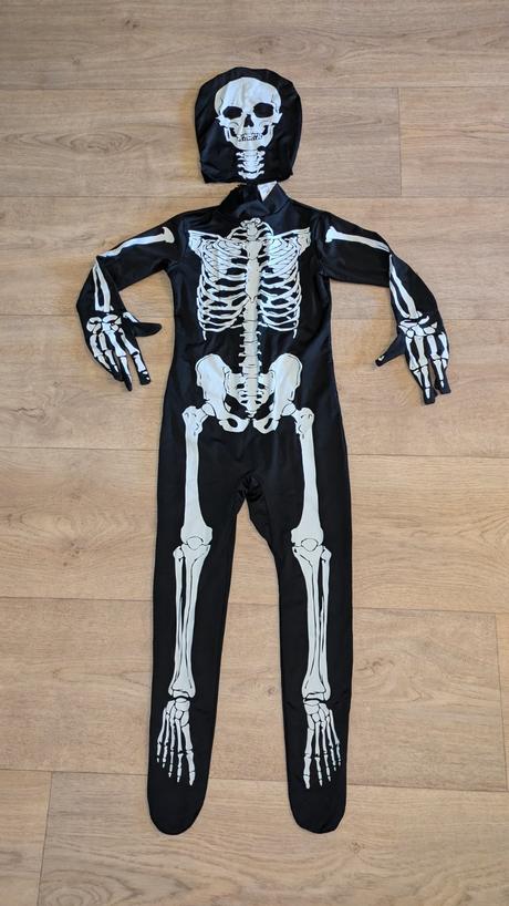 Ka121 kostým kostra, kostlivec vel. 5 - 7 let,