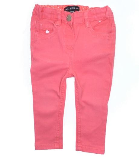 Bavlněné kalhoty s regulací vel. 80, denim co,80