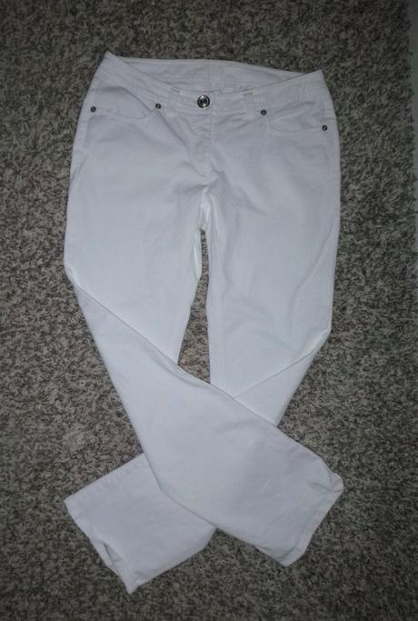 Bílé rovné džíny - vel.l, l
