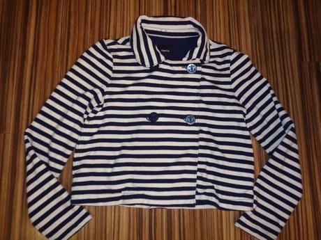 Luxusní modrobílé pruhované námořnické sako, gap,158
