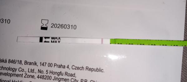 Pozitivní těhotenský test. Už vidíte druhou čárku?