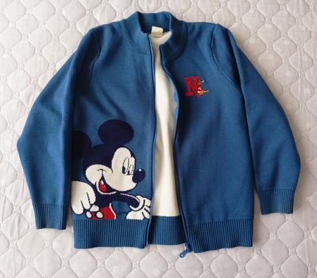 Svetřík na zip mickey, 116/122, 122
