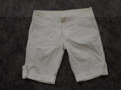 Šortky bílé, fishbone,s