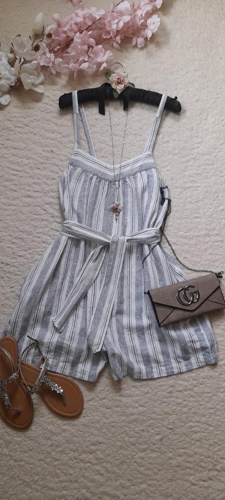 F&f lněný overal s kapsami a páskem, f&f,40