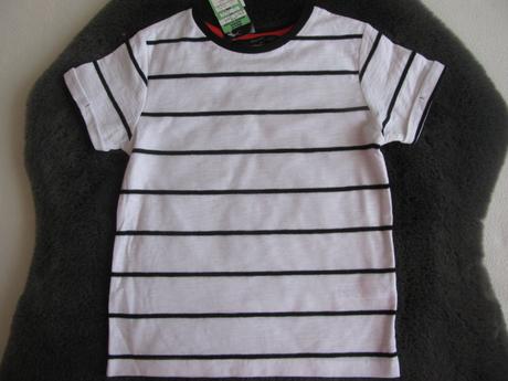 Bílé tričko s černým proužkem, george,116