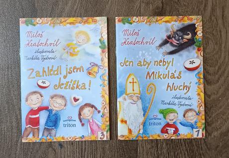 Vánoční set - háčkovaný skřítek, plyšový sob, 