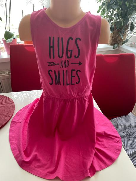 Šaty letní růžové 134/140, 134