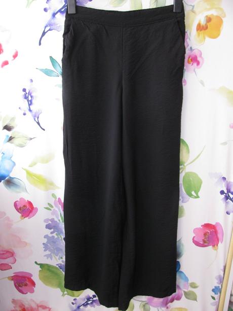 Dámské letní černé kalhoty,styl palazzo s.oliver, s.oliver,38