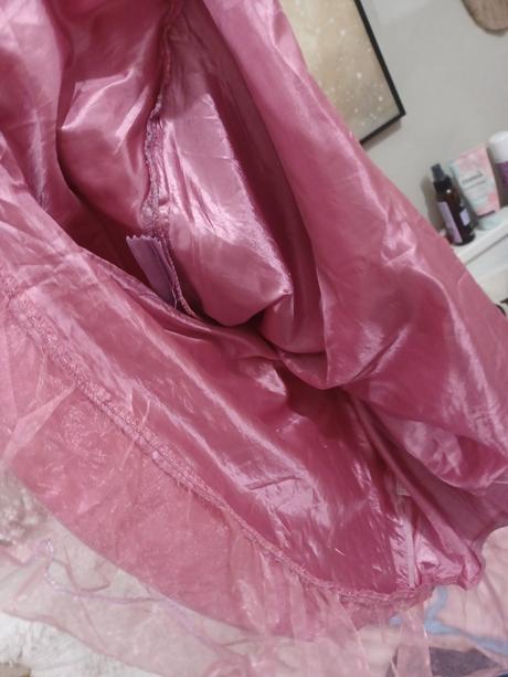 Růžové - lila sváteční příležitostní šaty s/m, s