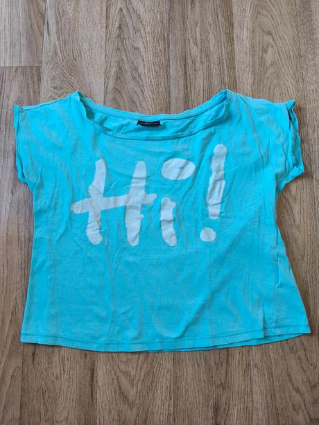 Světle modrý croptop 158/164, takko,164