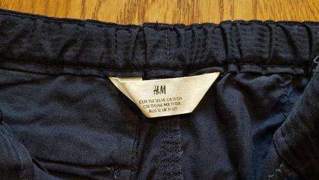 Bavlněné kraťasy chino, tmavomodré, 152, h&m,152