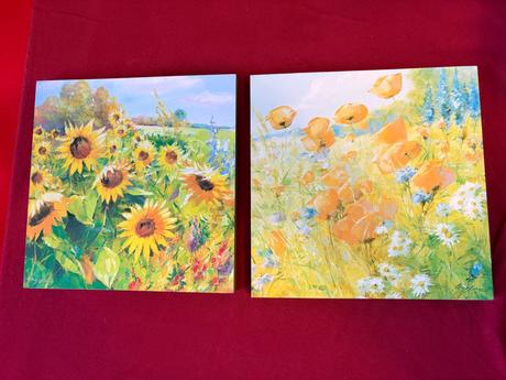 2 male obrazky slunecnice , vlci maky,
