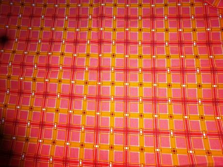 Bavlna lososová oranž kostky 150 x135, 