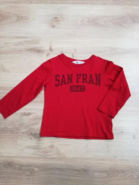 Triko s dl rukávem s nápisem, zn. h&m, vel.98/104, h&m,98