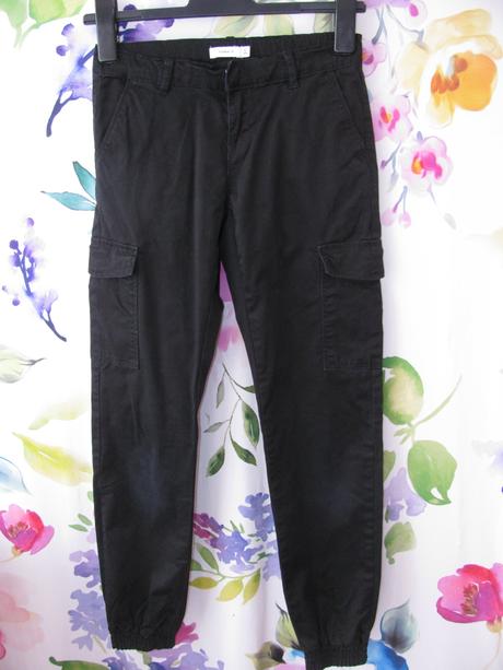 Černé elastické plátěné cargo kalhoty name it, name it,152