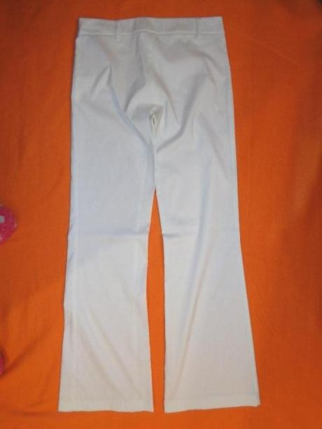 Luxusní bílé elastické chladivé letní kalhoty, m