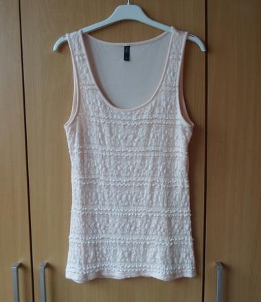 Růžové meruňkové tričko tílko top, m