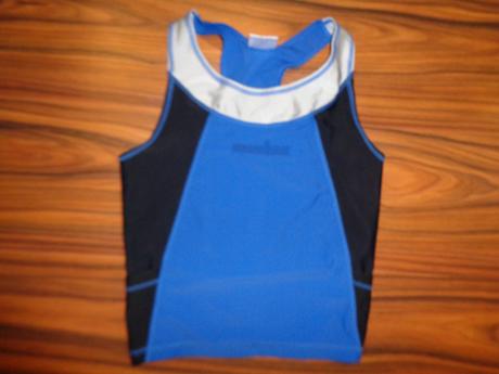 Modré sportovní elastické tílko - funkční, 164