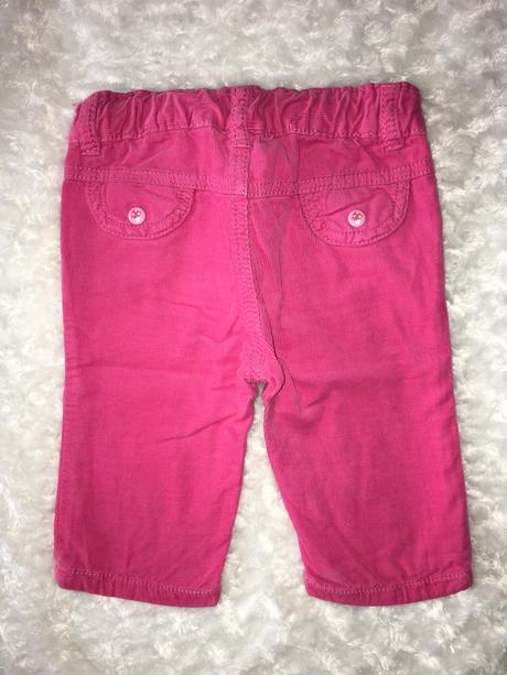 Růžové manžestrové kalhoty s hello kitty h&m, h&m,68