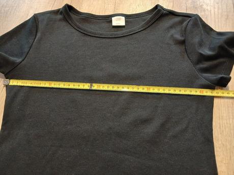 Žebrované tričko krátký rukáv hm vel. m, h&m,m
