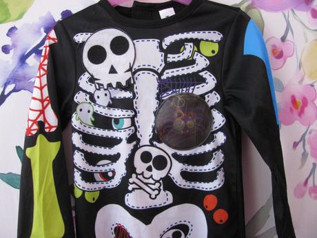 Kostým na karneval-elastický overal kostlivec, 