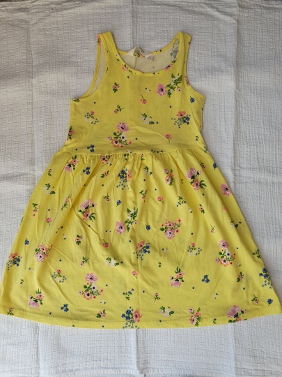 Dívčí bavlněné šatičky - kytičky, h&m,122