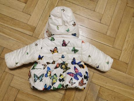 Zimní bunda s odepinací kapucí u vel. 74, 74