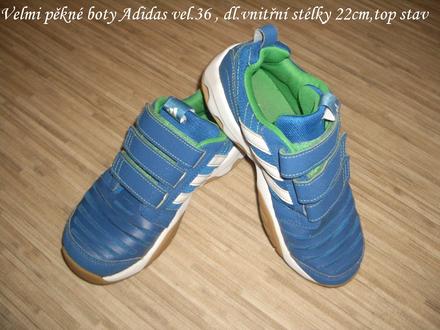 Boty adidas vel.36 stélka 22cm top stav, adidas,36