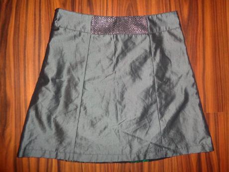 Luxusní šedostříbrná sukně s výšivkou, desigual,34