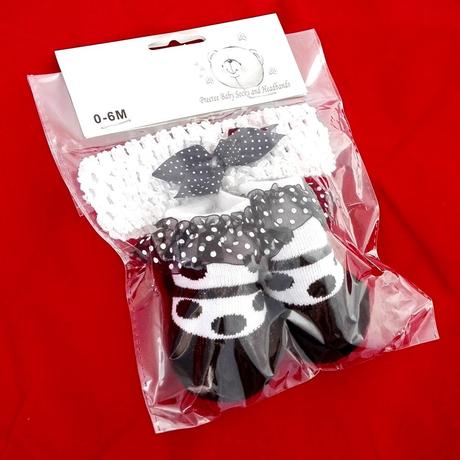 Kojenecká čelenka s ponožkami, 