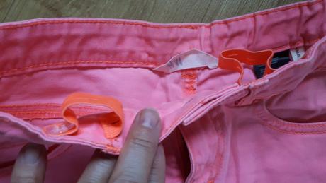 Neonkové džínové kraťasy,  šortky, h&m,152