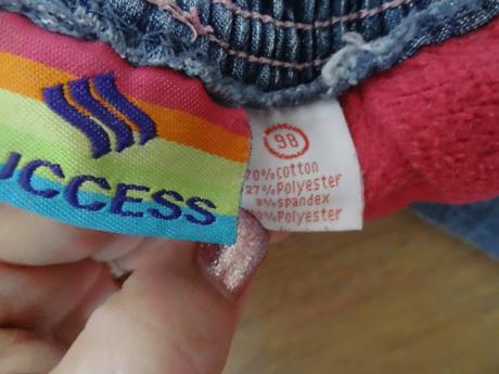 Zateplené džíny vel. 98, 98