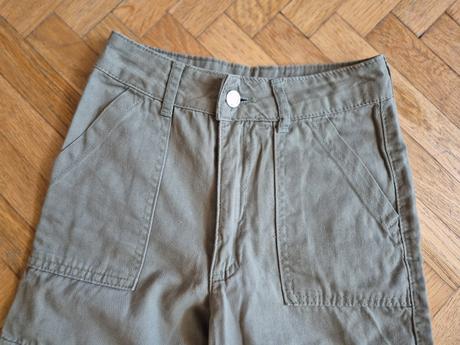 2x plátěné kalhoty, 128