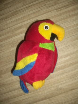 Plyšový papoušek 15cm,
