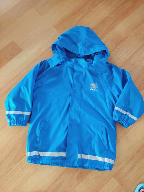 Bunda pogumovaná zateplená, modrá v. 128-134, kugo,128