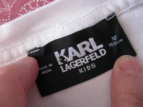 Bílé bavlněné dětské tričko karl lagerfeld, 146