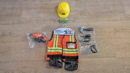 Ka458 karnevalový kostým stavební dělník 5 - 7 let,