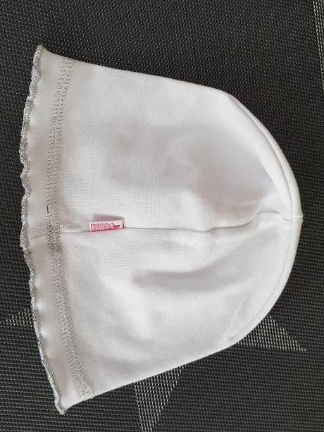 Dětska bila cepice jaro/podzim ebi vel. 46-48, 74