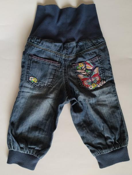 Riflíky s výšivkami, h&m,74