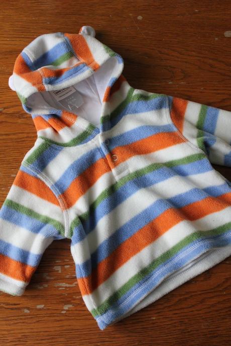 Flísová pruhová mikina, next,56