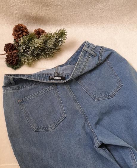 Missguided mom fit modré džíny, 40