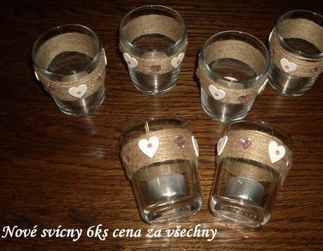 6x nový svícen srdíčka, 