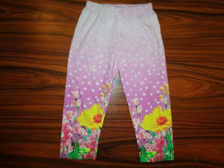 Krásné květované legíny 104/110, 104