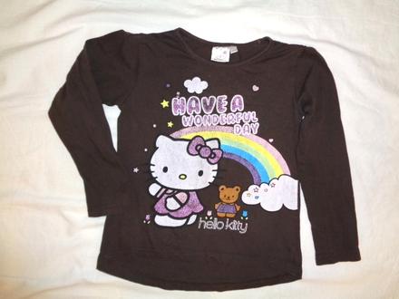 Krásné hnědé tričko hellou kitty, 116