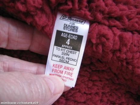 Dívčí zimní bunda s kapucí s vnitřní kožešinkou, st. bernard,104