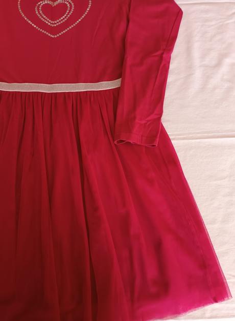 Sváteční šaty dlouhý rukáv bobulověčervenébonprix, bonprix,164