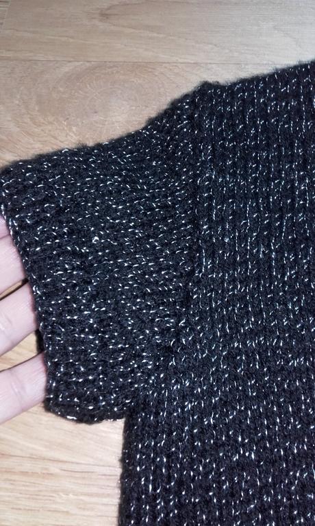 Pletené bolero so strieborným leskom, 134 / 140 / 146