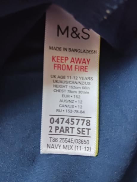 M&s pyžamko č.152, marks & spencer,152